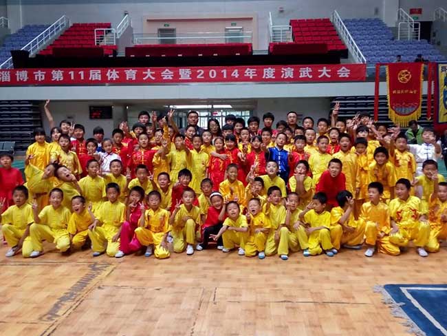 热烈祝贺齐鲁武校获“淄博市第十一届体育大会暨2014年演武大会”集体项目二等奖