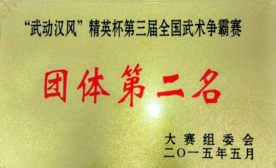 热烈祝贺齐鲁武校荣获“武动汉风”精英杯第三届全国武术争霸赛团体第二名、金牌总数第一的好成绩